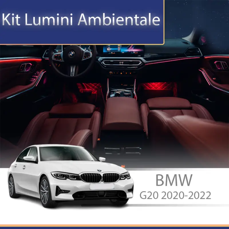 Kit lumini ambientale BMW Seria 3 G20 2019-2022, control telefon sau sistem original Preț promoțional