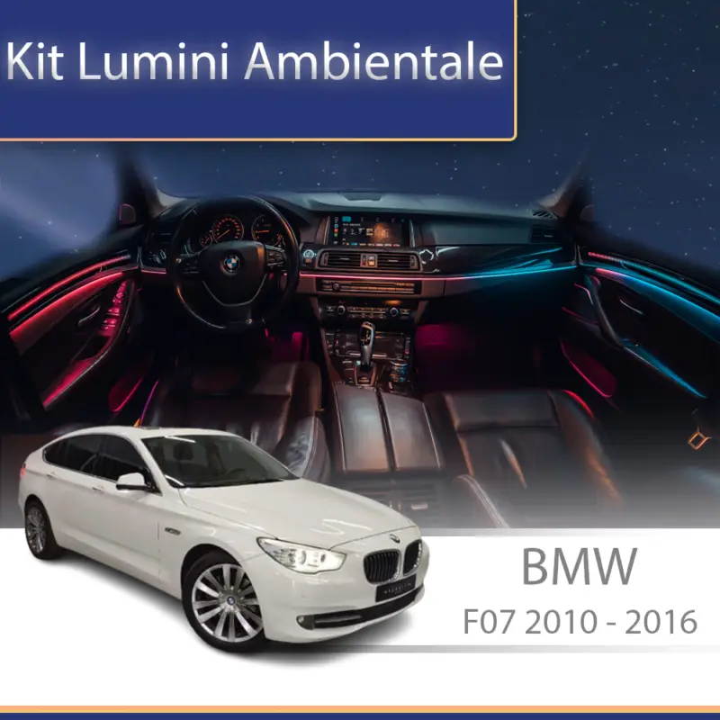 Ofertă exclusivă Kit lumini ambientale BMW Seria 5 F07 2010-2016, control telefon sau OEM