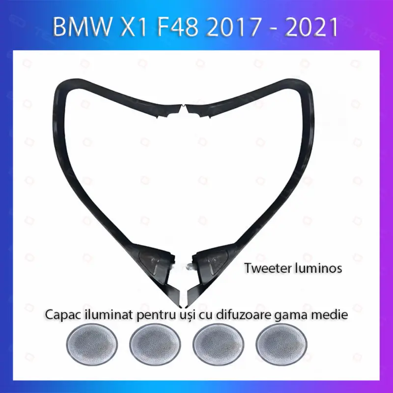 Disponibil imediat Lumini Ambientale BMW Seria X1 2017-2021 dedicat tweeter control telefon sau sistem original
