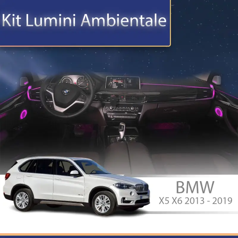 Transport gratuit Kit lumini ambientale BMW X5 X6 2013-2019, control telefon sau sistem original