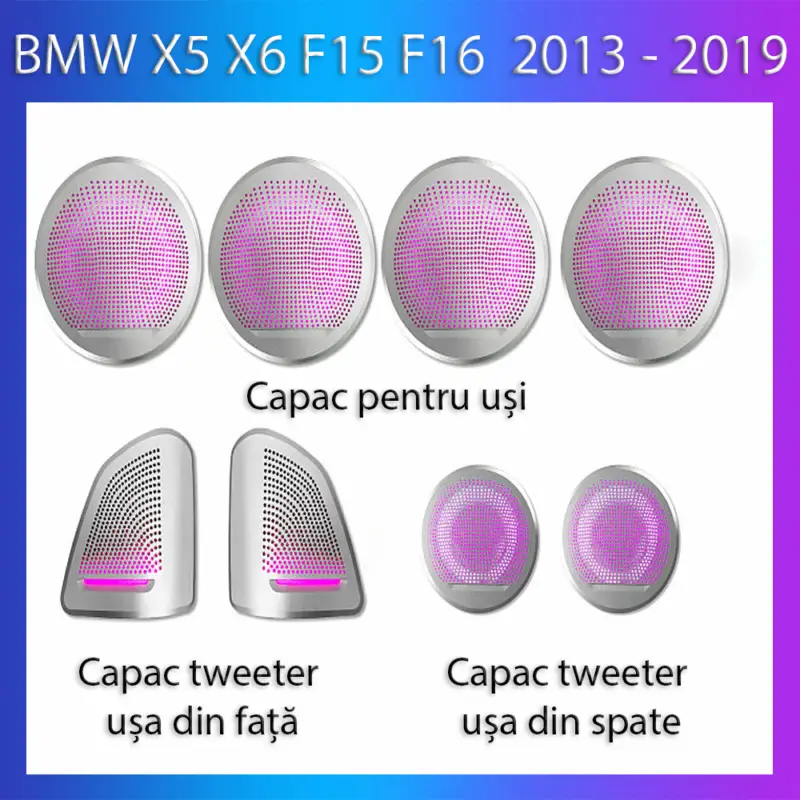Lumini Ambientale BMW Seria X5 X6 2013-2019 dedicat capace iluminate control telefon sau sistem original Ofertă limitată