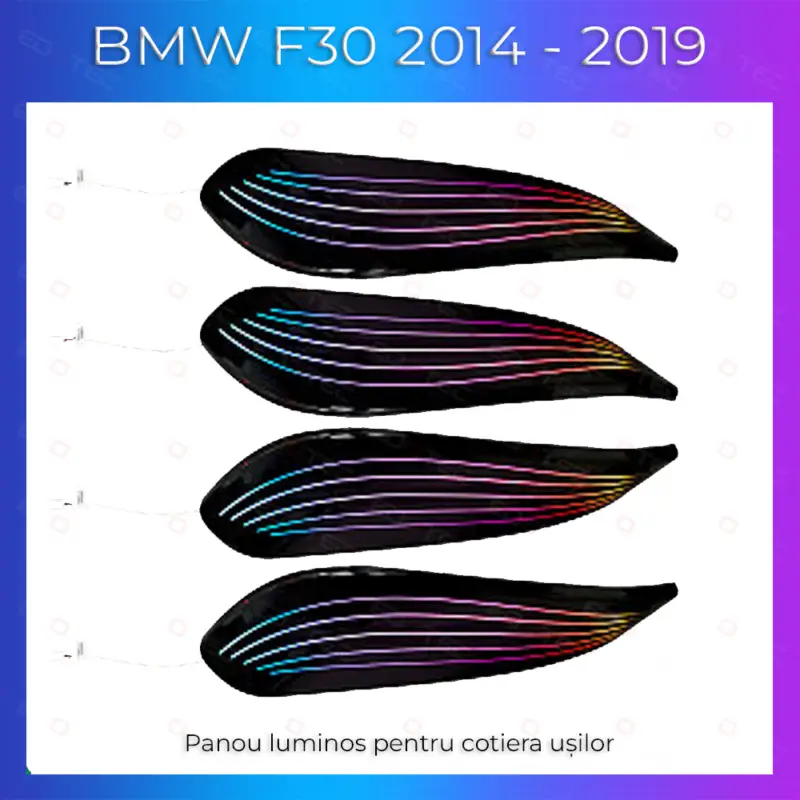 Livrare expres Lumini ambientale BMW Seria 3, 4 și GT 2014-2019 pentru cotieră uși