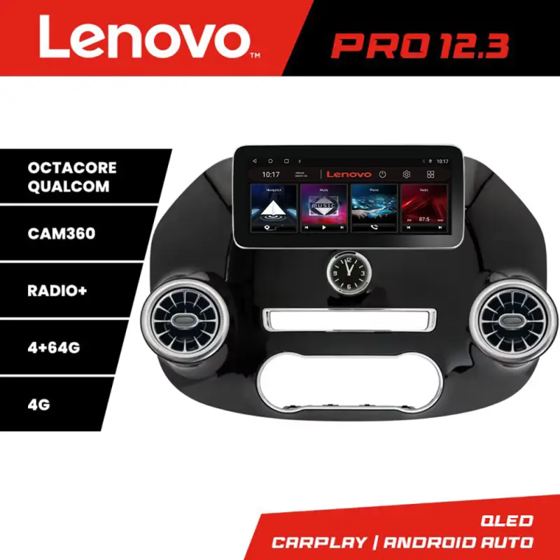 Navigație Mercedes Vito 2016-2025 Lenovo Pro 12.3, 4G, 4+64GB, DSP Livrare gratuită