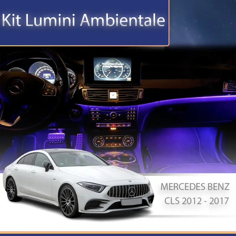 Reducere extra Kit lumini ambientale Mercedes CLS W218 2012-2017, control telefon sau sistem original