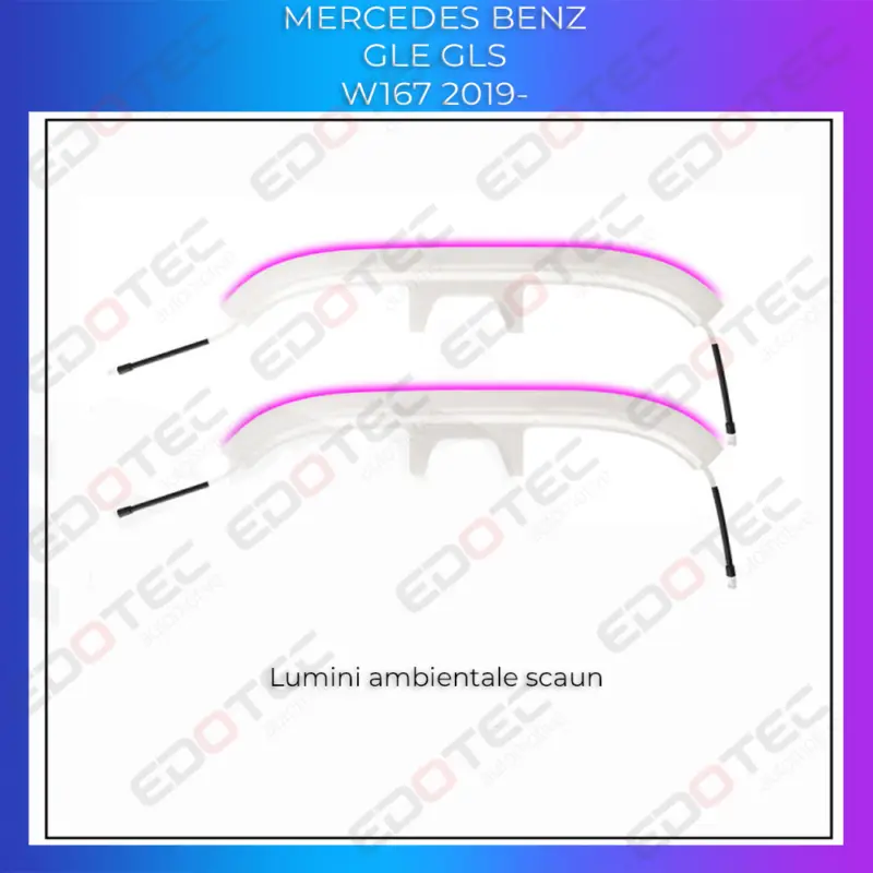Noutate Lumini ambientale scaun Mercedes W167 2019-2023, control telefon/original