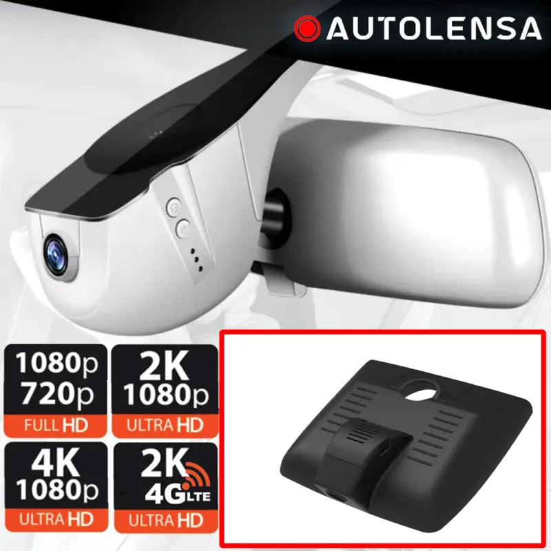 Super ofertă Cameră DVR față Honda Fit 2020-2021 1080p WiFi Autolensa 24/7 Negru