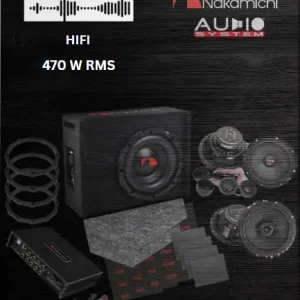Ofertă exclusivă Pachet HiFi auto MX EVO cu amplificator DSP, subwoofer activ si difuzoare fata-spate