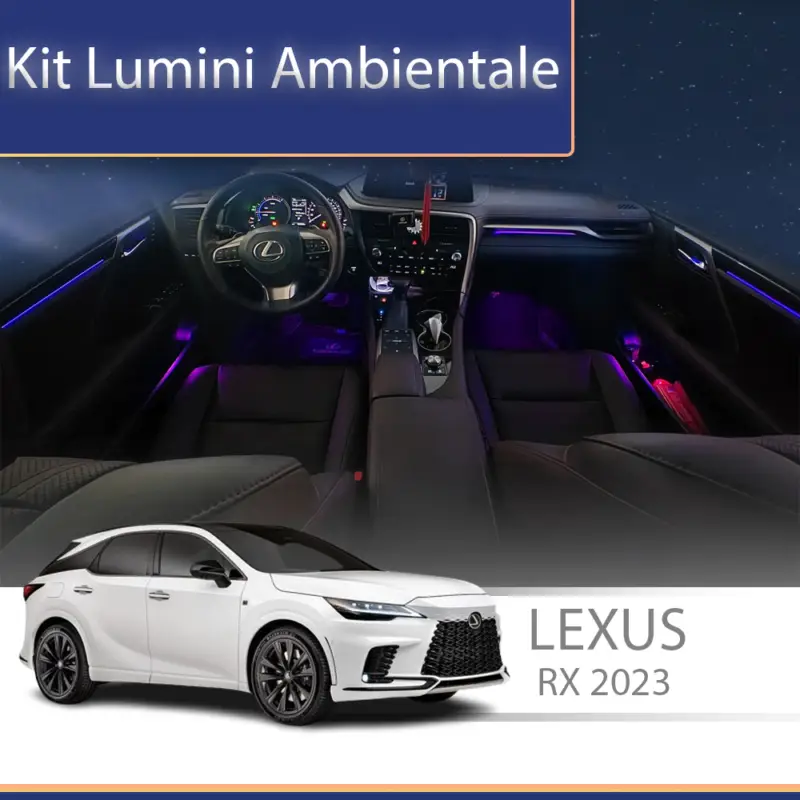 Premium Kit lumini ambientale pentru Lexus RX 2023, set complet cu control din telefon