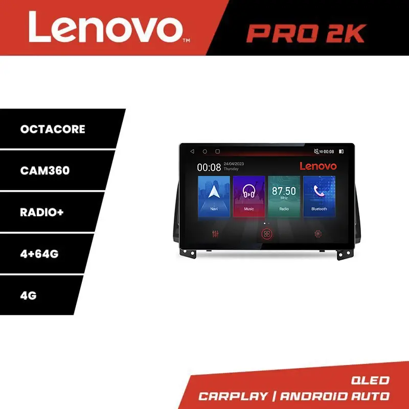 Chilipir Navigație Hyundai Santa Fe 2007-2012 Lenovo PRO 4GB+64GB 13 inch 2K 4G