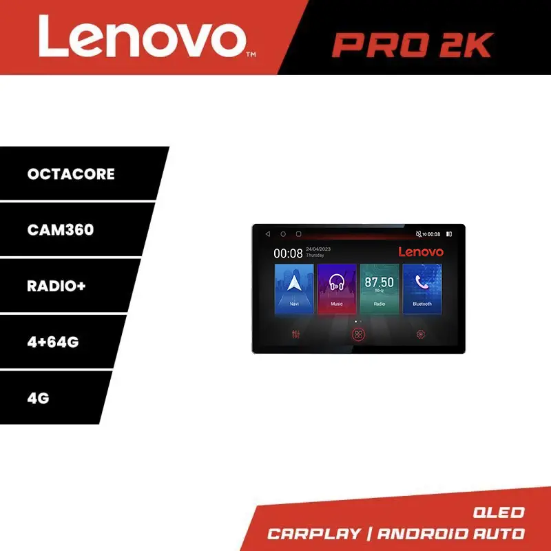 Noutate Navigație Toyota RAV4 2006-2012 Lenovo Pro 2K 13 inch 4GB+64GB 4G DSP