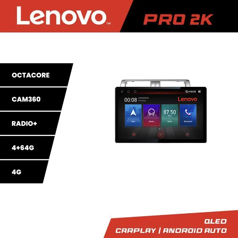 Navigatie Toyota Land Cruiser Prado J150 2014-2017 Lenovo PRO 13 inch 2K 4+64GB Super ofertă