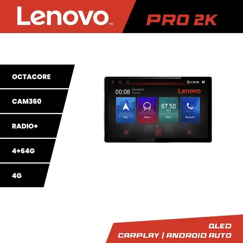 Transport gratuit Navigație Android Hyundai Kona Lenovo Pro 13 inch 2K, 4G, DSP, 4+64GB