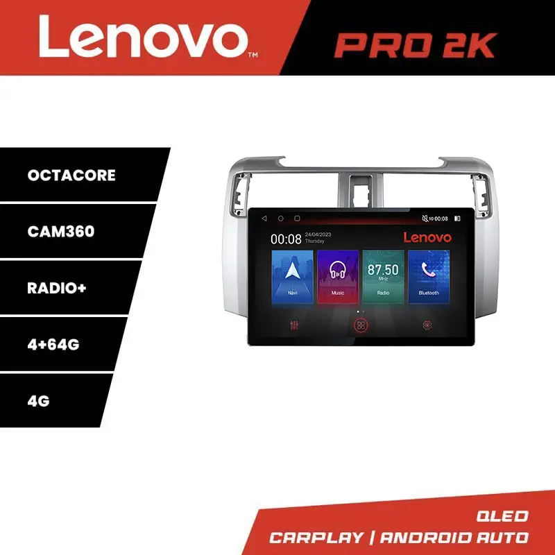 Popular Navigație Toyota 4Runner 2009-2019 Lenovo PRO 4+64, 13 inch 2K, 4G