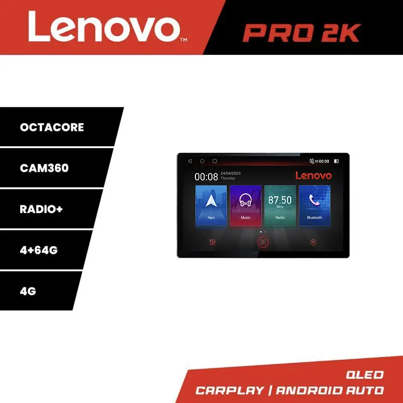 Premium Navigație Android VW Lenovo PRO 4GB+64GB, 13 inch 2K, 4G, DSP
