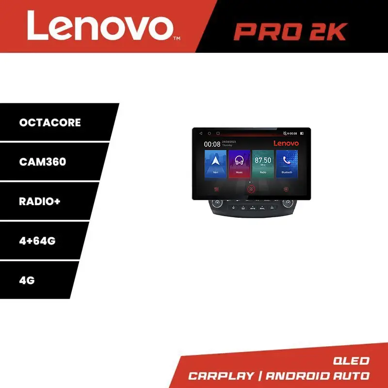 Navigație Android Honda Accord 2004-2008 Lenovo PRO 13 inch 2K 4GB+64GB 4G DSP Doar azi