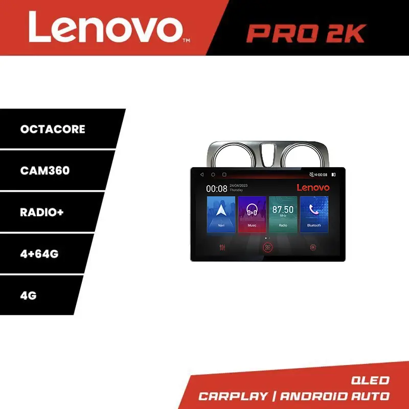 Navigație Dacia Dokker Lenovo PRO 13 inch 2K, Android 4G, 4GB+64GB Plată sigură