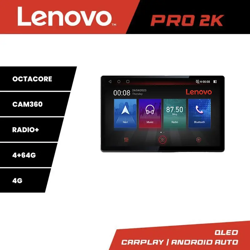 Discount Navigație Android 13 inch 2K Lenovo Pro 4+64 pentru Ford Focus 4 și Kuga