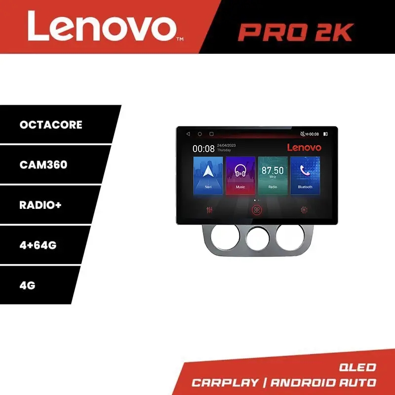 Retur gratuit Navigație VW Golf 5 2004-2010 pentru climă manuală, Lenovo PRO 13 inch 2K 4G