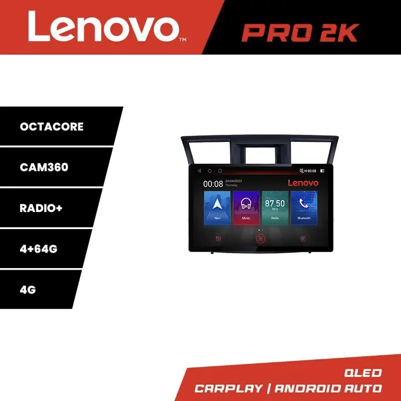 Premium Navigație Toyota Highlander 2007-2013 Lenovo PRO 13 inch 2K 4G 4+64GB