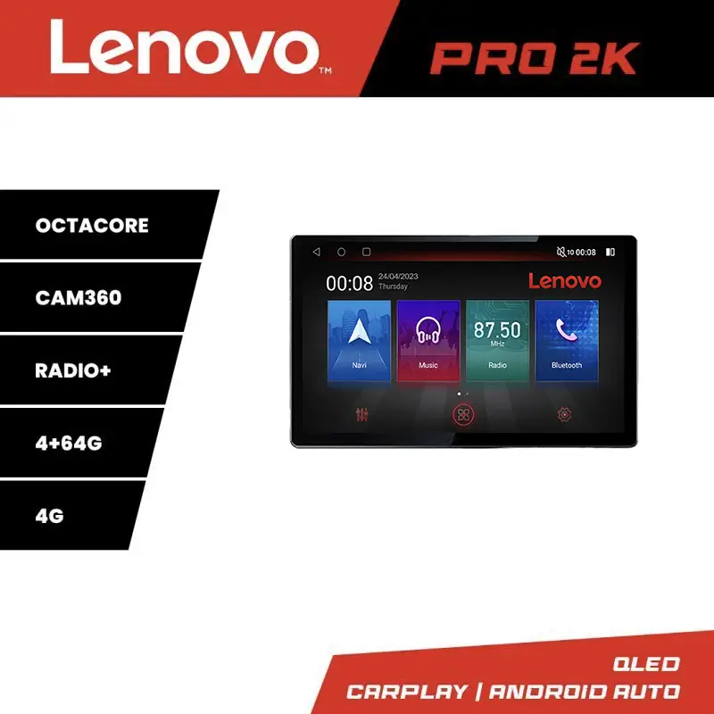 Ofertă specială Navigație Android Lenovo PRO 2K 13 inch pentru Skoda Kodiaq, 4GB RAM, 64GB, 4G