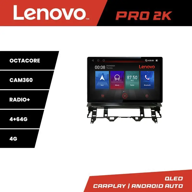 Plată securizată Navigație Mazda 6 2004-2008 Lenovo PRO 13 inch 2K, 4GB+64GB, 4G, DSP