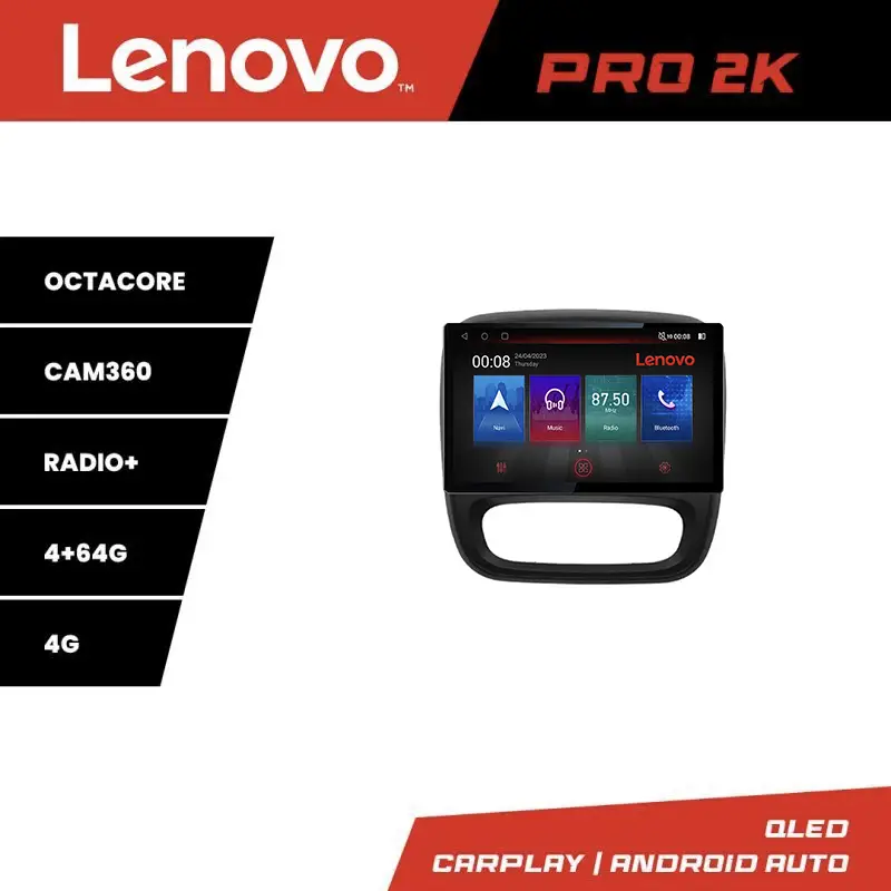 Transport gratuit Navigație Renault Trafic 2014-2017 Lenovo Pro 4+64GB, 13 inch 2K, 4G