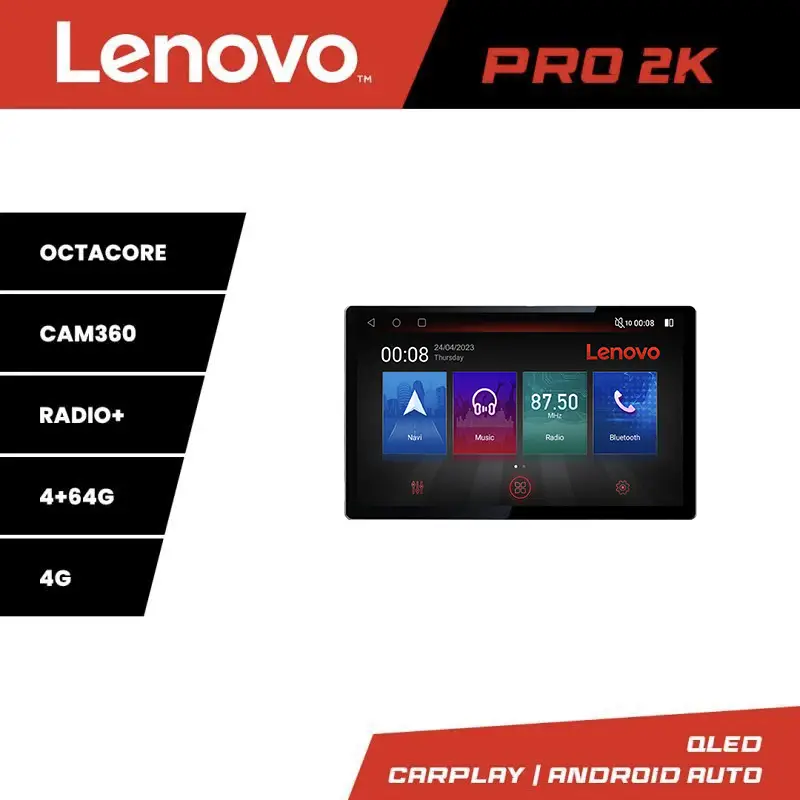 Discount Navigație Toyota 2DIN Lenovo PRO 13 inch 2K, 4GB RAM, 64GB, 4G