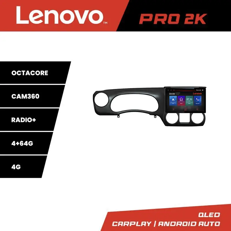 Navigație Jeep Wrangler 2011-2017 Lenovo Pro 2K, 13 inch, 4GB+64GB, 4G Cumpără acum
