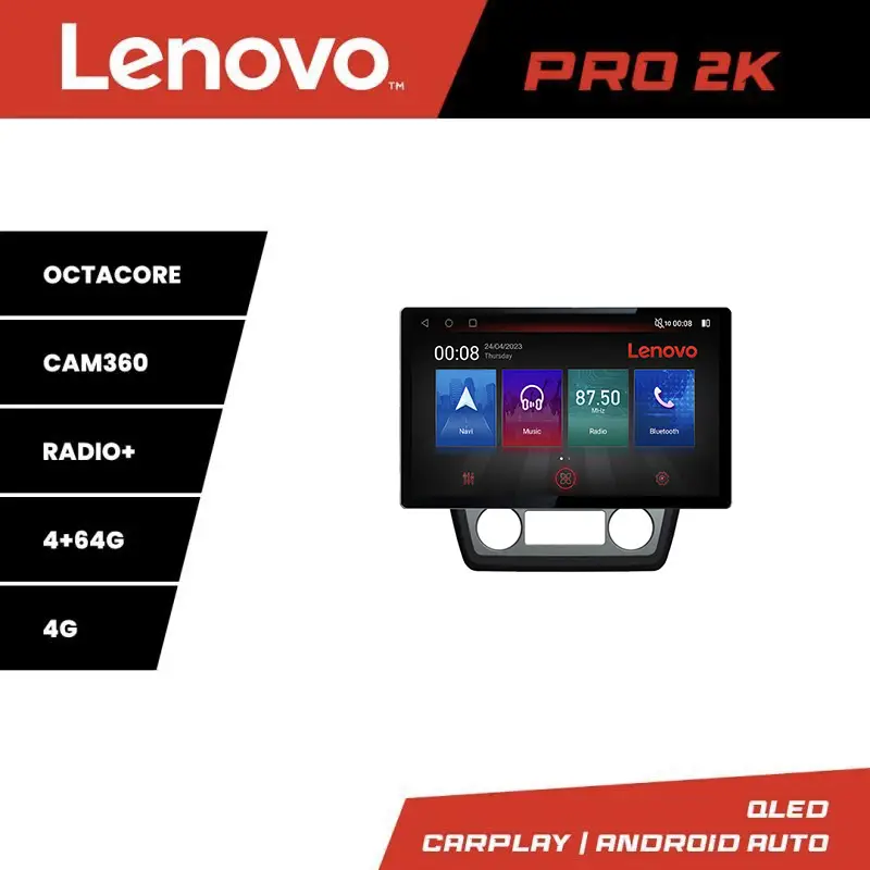 Navigatie Android Skoda Yeti 2009-2014, Lenovo PRO 13 inch 2K, 4G, 4+64GB Preț redus