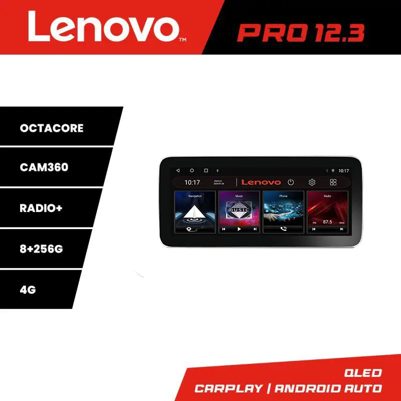 Navigație Audi A3 8P Lenovo PRO 12.3 inch QLED, 8+256GB, 4G, DSP Livrare gratuită