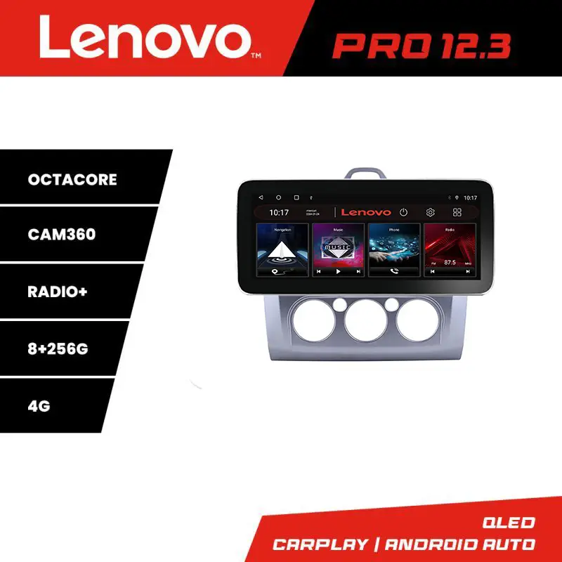 Plată sigură Navigatie Ford Focus 2004-2011 clima manuala, 12.3 inch QLED, 8+256GB, 4G