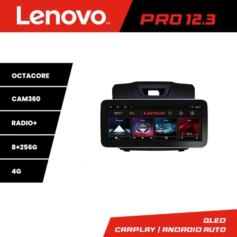 Expediere rapidă Navigatie Isuzu D-Max 2015+ Lenovo PRO 12.3 inch QLED 8+256GB 4G GPS DSP