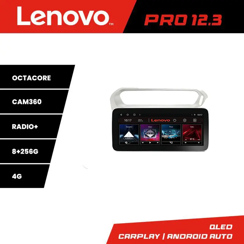 Navigație Peugeot 301 și Citroen C-Elysee Lenovo Pro 12.3 QLED 8+256GB 4G Cel mai bun preț