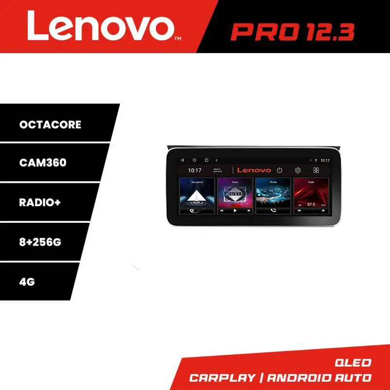 Noutate Navigație VW Touran 2016+ Lenovo Pro 12.3 QLED, 8GB RAM, 256GB, 4G