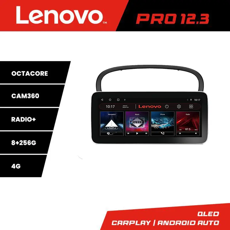 Navigație Peugeot 607 Lenovo PRO 12.3 inch QLED, 8GB RAM, 256GB, 4G Preferatul clienților