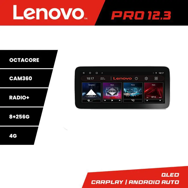 Navigatie Android Lenovo PRO 12.3 QLED 8+256GB pentru Skoda Superb 3 Lichidare de stoc