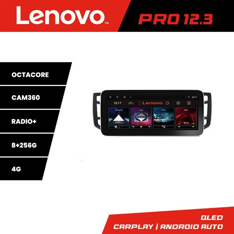Navigatie Android VW Crafter 2018+ Lenovo Pro 12.3 QLED 8GB+256GB 4G DSP Calitate înaltă