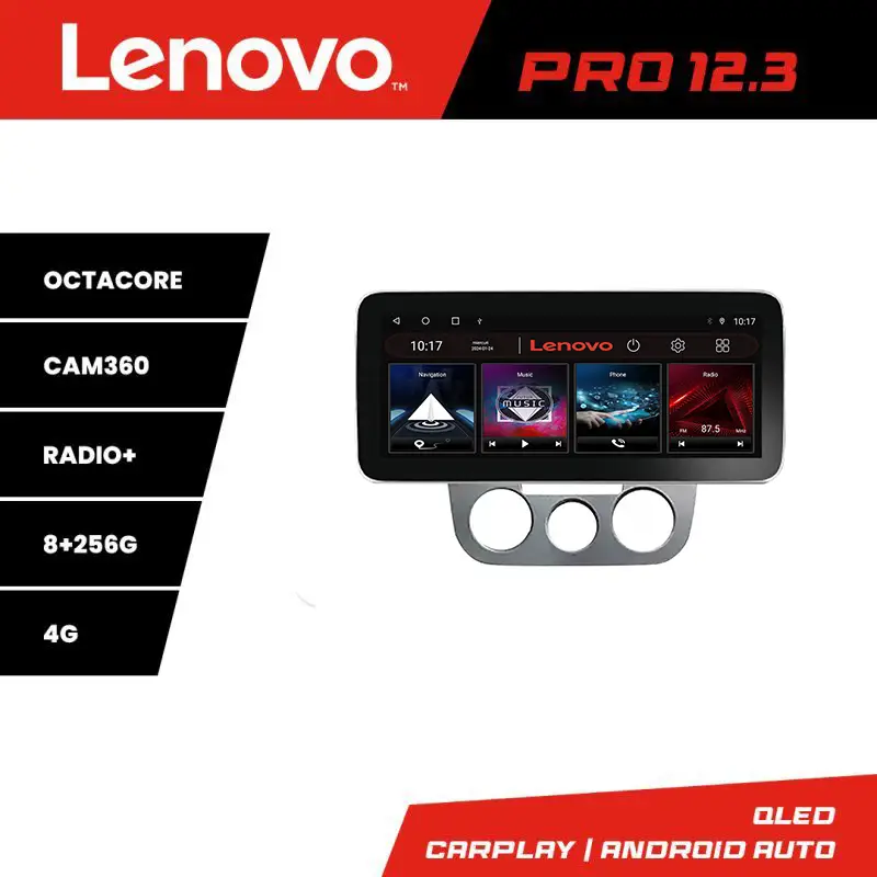 Navigație VW Golf 5 2004-2010 cu climatizare manuală, Lenovo PRO 12.3 QLED 8+256GB Ofertă de sezon