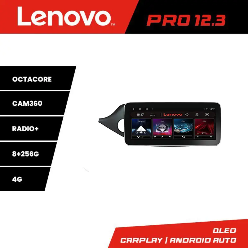 Ofertă exclusivă Navigație Android Lenovo PRO 12.3 inch QLED pentru Kia Ceed 2012-2018, 8+256GB, 4G