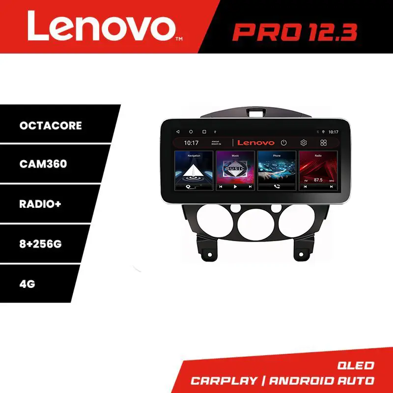 Navigatie Mazda 2 2007-2013 Lenovo PRO 12.3 QLED 8GB+256GB 4G Reducere de preț
