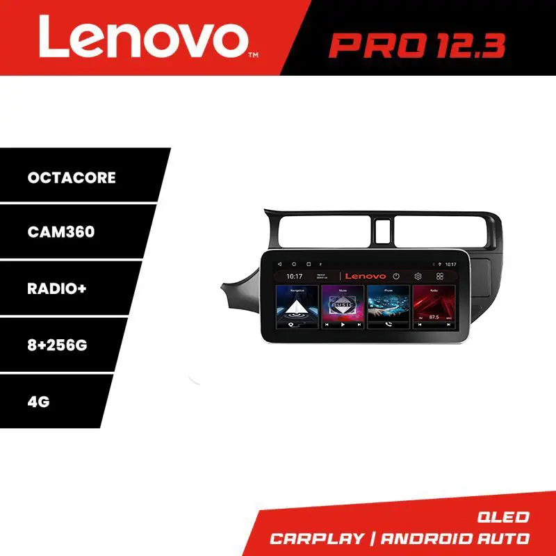 Ofertă Navigație Android Lenovo PRO 12.3 QLED 8+256GB pentru Kia Rio 2011-2014