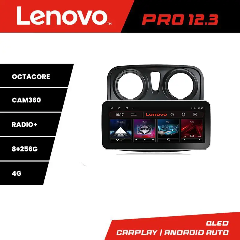 Navigație Dacia Sandero Logan 2012-2020 Lenovo PRO 12.3 QLED 8+256GB 4G Discount