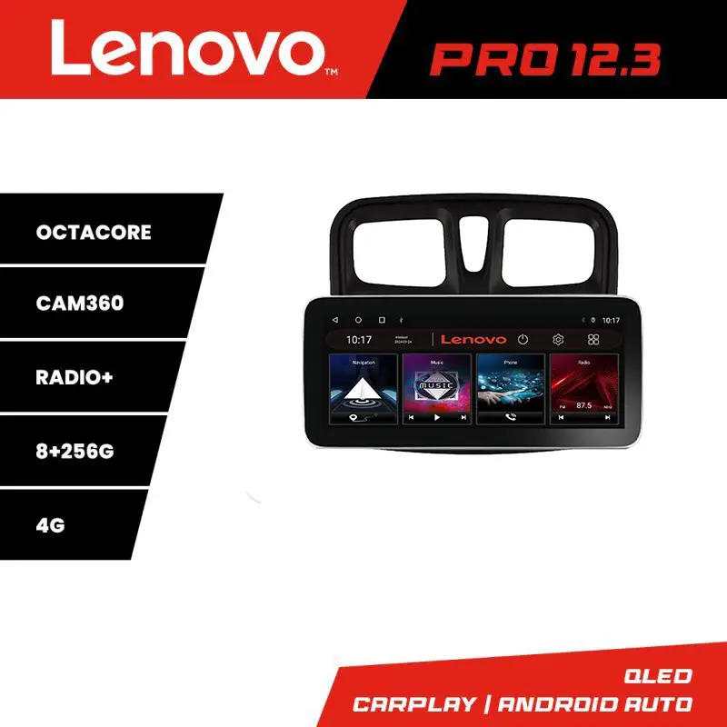 Navigatie Dacia Sandero 2012-2020 Lenovo PRO 12.3 QLED 8GB+256GB 4G Cel mai bun preț