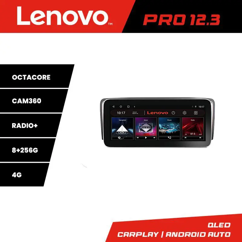 Navigatie Android VW Sharan 2011-2020 Lenovo PRO 12.3 QLED 8GB+256GB 4G DSP Super ofertă