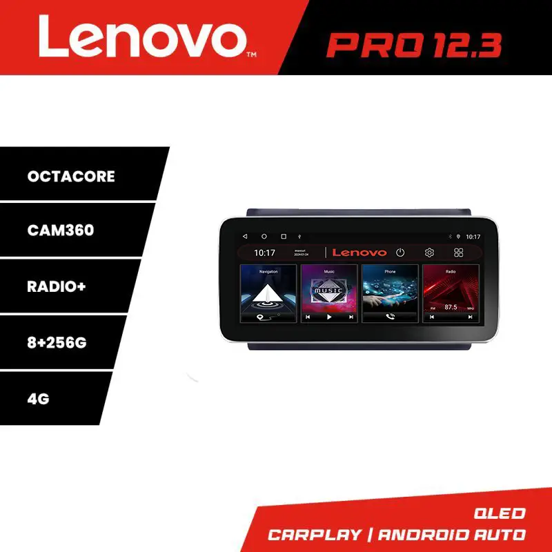 Noutate Navigație Fiat Stilo Lenovo PRO 12.3 inch QLED, 8GB RAM, 256GB, 4G