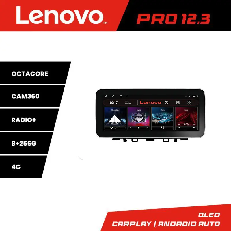 Navigatie Android Kia Stonic 2016-2020 Lenovo PRO 12.3 QLED 8+256GB 4G Plată sigură