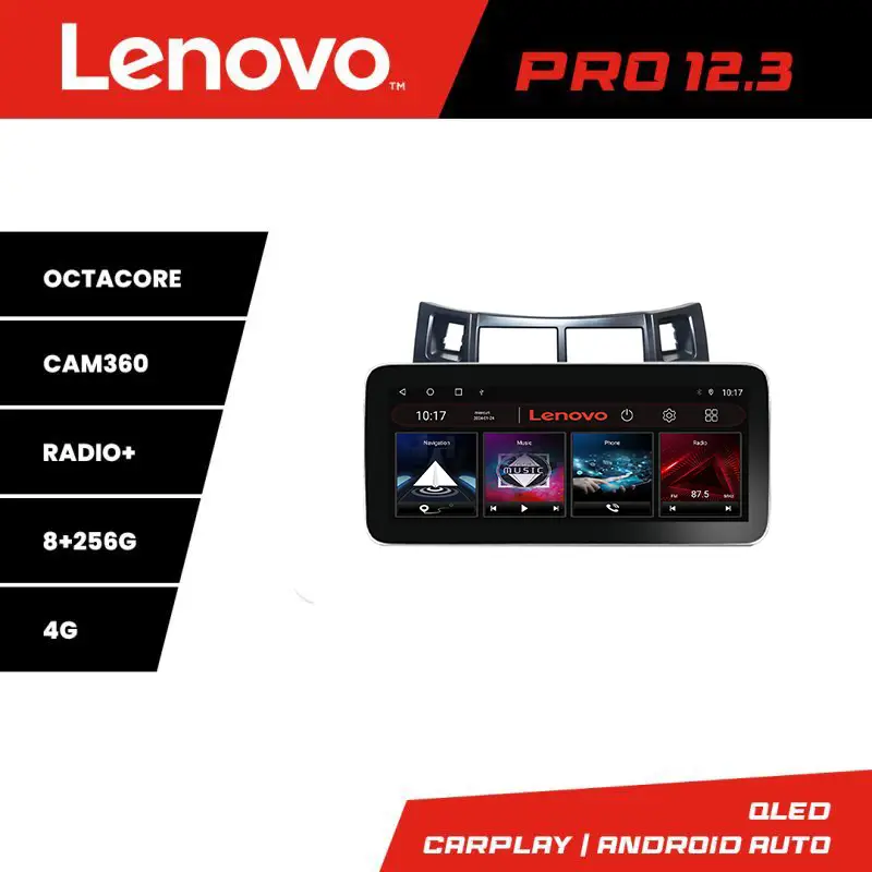 Navigație Toyota Yaris 2008-2011 Lenovo PRO 12.3 QLED 8GB+256GB 4G Comandă acum