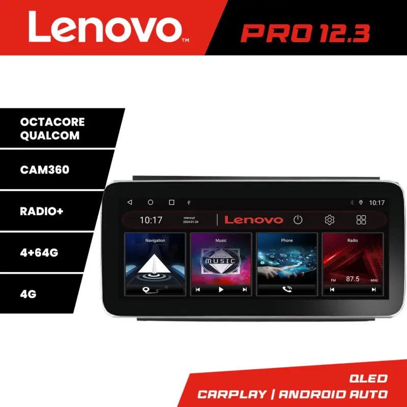 Noutate Navigație Chevrolet Captiva 2008-2012 Lenovo PRO 12.3 inch QLED 4G GPS