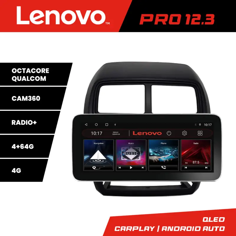 Plată securizată Navigație Mitsubishi ASX 2017-2021 facelift Lenovo PRO 12.3 QLED 4GB+64GB