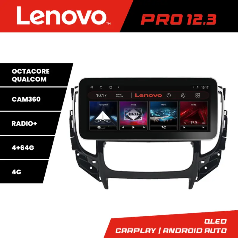 Navigație Mitsubishi L200 2014-2020 Lenovo PRO 12.3 QLED 4GB+64GB 4G DSP Ofertă de sezon